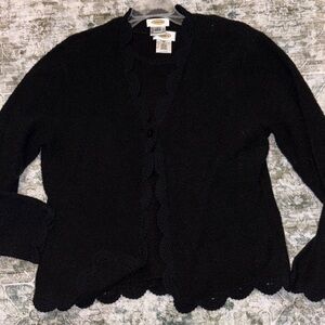 Talbots Black two-piece Cardigan set